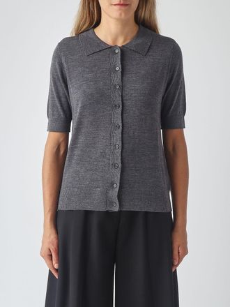 Meimeij Short-Sleeved Slim Fit Cardigan in Pure Virgin Wool