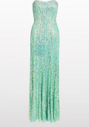 Jenny Packham Sarai Gown in Ocean Breeze at Nordstrom, Size 10 Uk