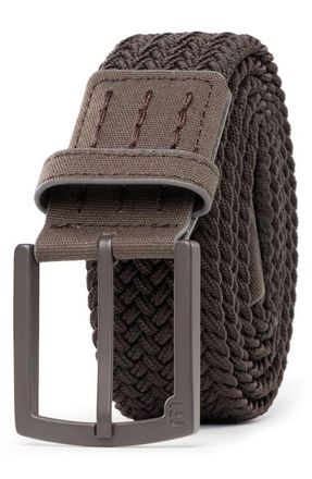 Travis Mathew Banks Closed 2.0 Woven Belt in Coffee at Nordstrom, Size X-Large