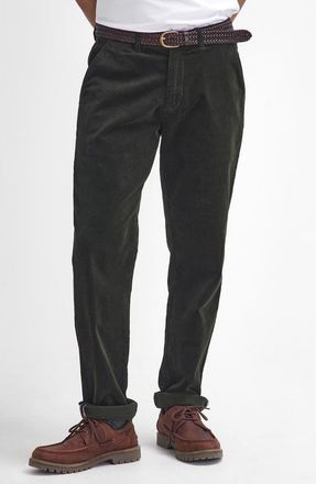 Barbour Tailored Fit Cotton Stretch Corduroy Chinos in Forest at Nordstrom, Size 42