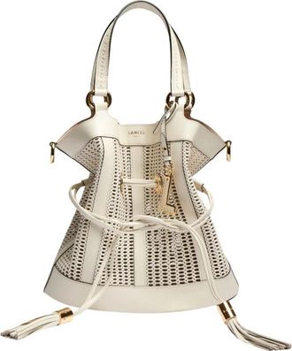 Lancel Pf Animation Ajouree Handtas - Dames - Schoudertassen - Wit - ONE Size - Leer - Tassen