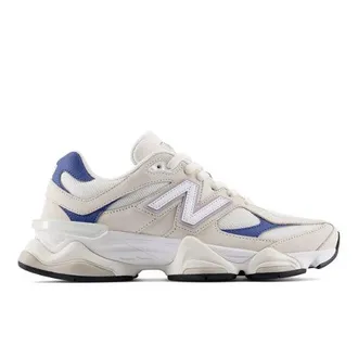 New Balance Unisex 9060 en Blanco/Azul, Gamuza/Malla, Talla 37.5
