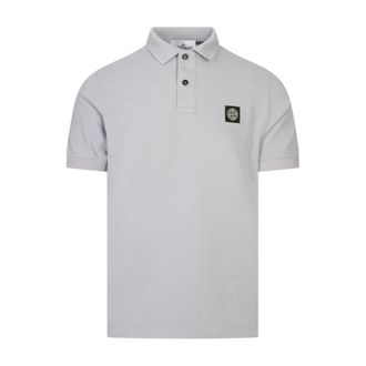Stone Island Slim-fit Kort&auml;rmad &eacute;tr&ouml;ja - Heren - Polos - Grijs - M - Katoen - Tops