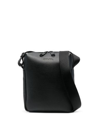 Calvin Klein Messengertas met logoprint - Zwart