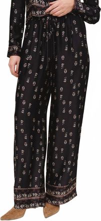 Bella Dahl Single Pleat Wide Leg Pant In Floral Border