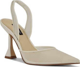 Nine West Kansy Slingback Pump in Off White at Nordstrom, Size 8.5
