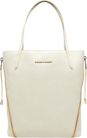 Elisabetta Franchi Shopper Bag - Dames - Shoppers - Beige - ONE Size - Leer - Tassen