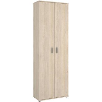 Dmora Armadio multiuso 2 ante Apro, Mobile multifunzione portaoggetti, Guardaroba porta scarpe, 61x35h190 cm, Rovere - Dmora