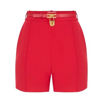 Elisabetta Franchi Shorts de Crep&eacute; Ligeros - Shorts - Mujer - Rojo - XS