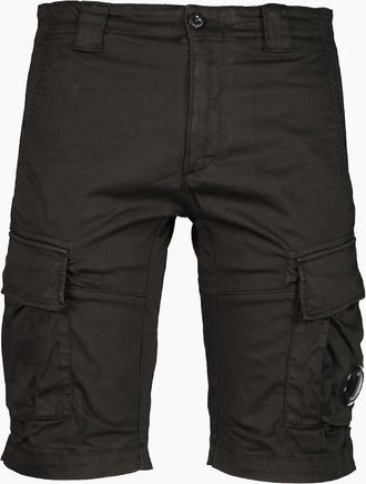 C.P. Company Mens Satin Stretch Lens Cargo Shorts - Black - Size: 30/32