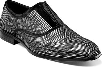 Stacy Adams Starleigh Rhinestone Slip-On Loafer in Black/Silver at Nordstrom Rack, Size 11.5