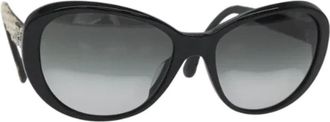 Chanel Pre-owned Plastic sunglasses - Dames - Vintage Accessoires - Zwart - ONE Size - Vintage