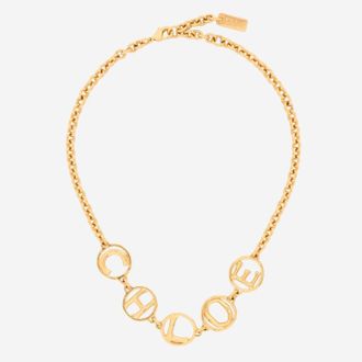 Chlo&eacute; Logo Script Choker - Gold