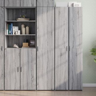 vidaXL Vidaxl - Aparador De Madera De Ingenier&iacute;a Gris Sonoma 40x42,5x185 Cm