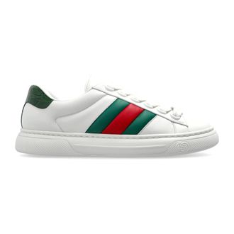 Gucci Schoenen, Heren, Wit, 40 EU, Leer, Lage leren sneakers