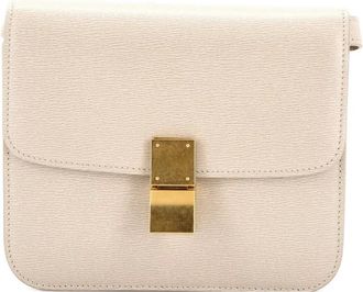 Celine Classic Box Bag Grainy Leather Teen shoulder bag - Beige