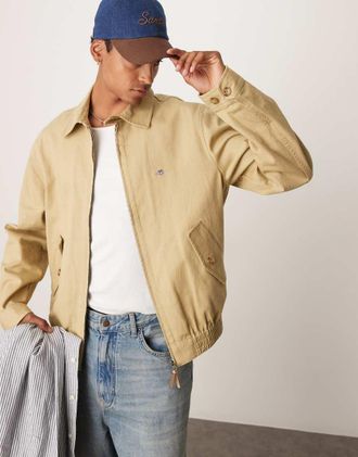 GANT Giacca in twill di cotone beige-Neutro