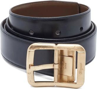 Ferragamo Cintura reversibile in pelle - Nero
