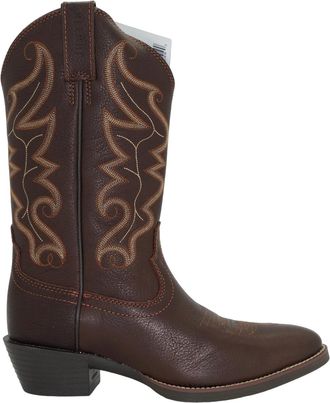Justin Mens Stampede Square Toe Western Boots - Ee Width In Brown