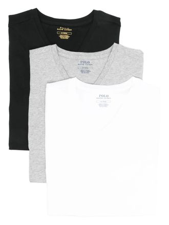 Polo Ralph Lauren Set di 3 T-shirt con scollo a V - Nero