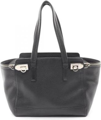 Ferragamo Pre-owned Handtas - Dames - Vintage Handtas - Zwart - ONE Size - Leer - Vintage