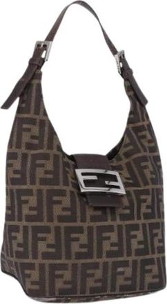 Fendi Pre-owned Vintage Shoulder Bag - Dames - Vintage Schoudertas - Bruin - ONE Size - Leer - Vintage