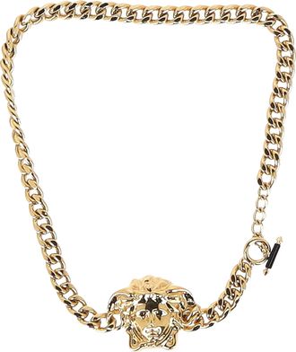 Versace Gouden metalen riem met gesp van Medusa-hoofd in originele doos