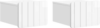 vidaXL Mesita De Noche De Pared 2 Uds. Brillante 33 X 34,5 X 24 Cm Vidaxl