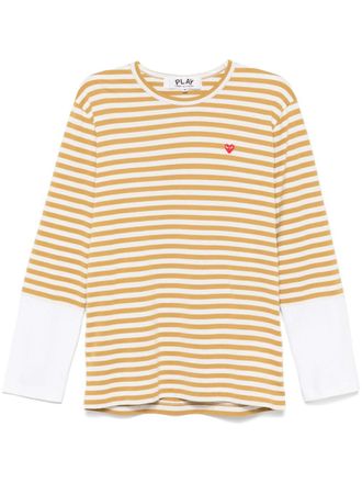 Comme Des Garçons T-shirt met logo-applicatie - Geel