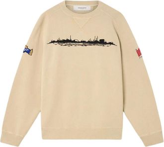 Golden Goose Journey Sweatshirt - Dames - Sweatshirts - Beige - XS - Katoen - Hoodies & sweatvesten