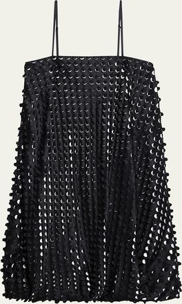 Helmut Lang Sleeveless Hole-Punch Bubble Dress