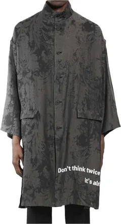 Yohji Yamamoto Hombre, Abrigos, Gris, Talla: L