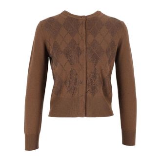Max Mara Giovane Cardigan - Dames - Truien - Bruin - Maat: L Zijde