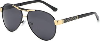 Generic Polarized Sunglasses for Men - Metal Trim Double Beam Skeleton Design, Waterproof and Antifouling, Ideal for Travel and Shopping