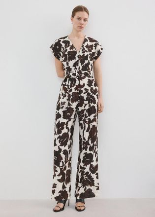 Mango Tuta a stampa floreale con cintura grezzo - Donna - XS - MANGO