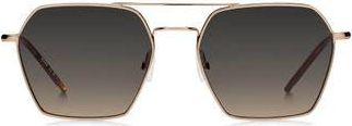 BOSS 54mm Geometric Aviator Sunglasses in Rose Gold at Nordstrom Rack