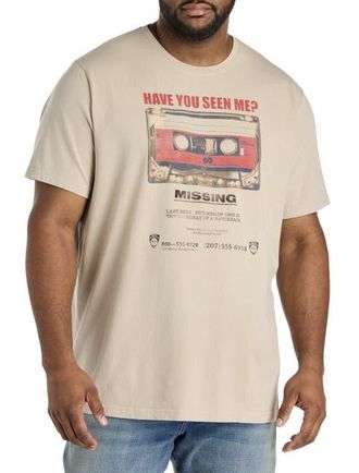 Lucky Brand Big & Tall Missing Cassette Tape Graphic Tee in Dove at Nordstrom, Size 3X Big