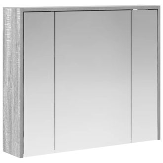 vidaXL Armario Con Espejo De Ba&ntilde;o Gris Sonoma 73,5 X 16 X 62,5 Cm Vidaxl