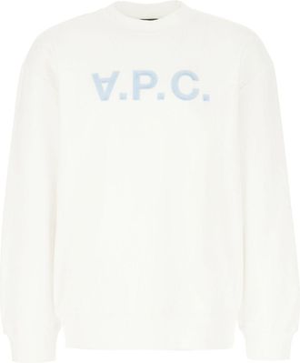 A.P.C. Felpa con ricamo - Bianco