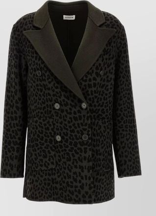 P.A.R.O.S.H. animal-print double-breasted wool blazer