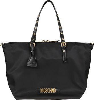 Moschino Logo lettering nylon tote bag