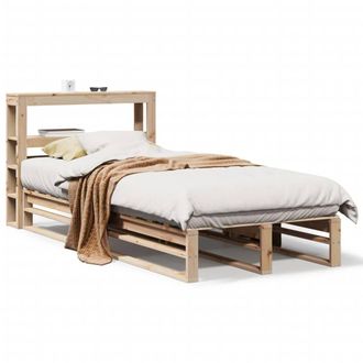 Berkfield Home Bed Frame without Mattress 90x190 cm Single Solid Wood Pine in Light Tan