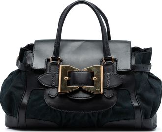 Gucci Womens Pre-owned Gg Canvas And Leather Dialux Queen Tote - Black Textile - One Size