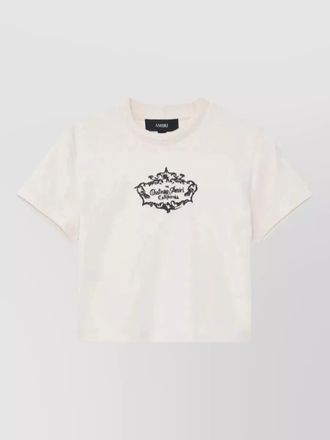 Amiri chateau crest graphic crop t-shirt short sleeve