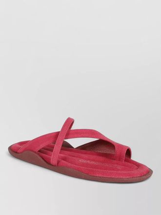 Gia Borghini riley flat sandal toe ring straps