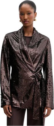 Silvian Heach Werton Blazer - Dames - Blazers - Bruin - L - Polyester - Jassen