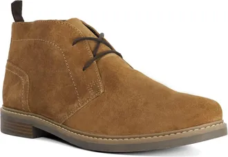 Dune London Mens Clydell - Lace-Up Chukka Boots - Taupe Leather - Size UK 8