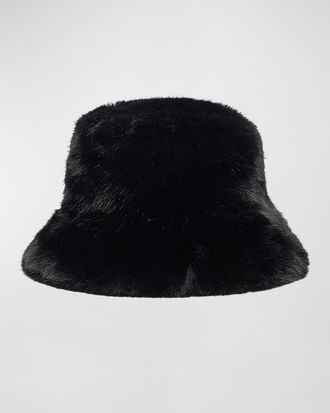 Jocelyn Oversized Faux Fur Bucket Hat