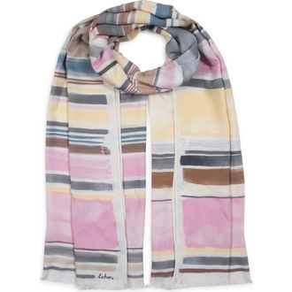 Echo Painted Stripe Wrap in Black at Nordstrom