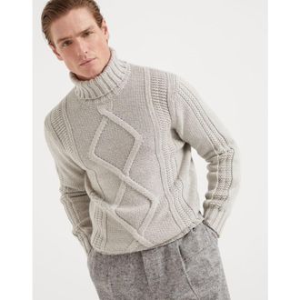 Brunello Cucinelli Mens X Nivar Exclusive Wool Turtleneck Sweater, Size 52